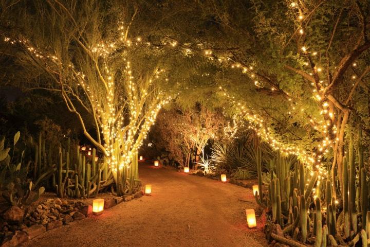 bodas rústicas al aire libre iluminacion